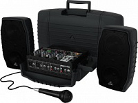 BEHRINGER PPA200 5-канальная система звукоусиления 150 Вт, микшер, усилитель, процессор, акустические системы, микрофон, кабели