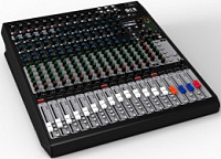 RCF E 16  Микшерный пульт, 12 микрофонных входов + 2 стерео входа, 5 AUX + FX, компрессор на 6-ти микрофонных входах, 4-полосн. полупараметр. EQ.