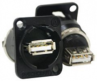 SWITCHCRAFT EHUSBAABX панельный разъём USB 2.0 A, оболочка пластик, чёрная