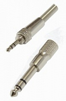 Invotone J215SET- джек стерео, кабельный, 3.5 мм , с переходником на 6.3 мм., корпус металл