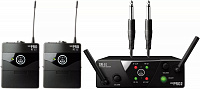 AKG WMS40 Mini2 Instrumental Set US25AC (537.5/539.3МГц) инстр. радиосистема с приёмником SR40 Mini Dual и двумя портативными передатчиками