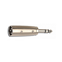 QUIK LOK G124-K адаптер металлический. Разъемы XLR Male (папа) - Stereo Jack 6.3mm (1/4')