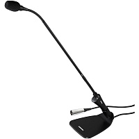 SHURE CVG18DRS-B/C Конденсаторный микрофон на гусиной шее: 45,7 см, настольная база, кнопка Mute, красное LED-кольцо сверху