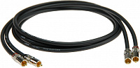 KLOTZ ALPP006 инсертный кабель 2 RCA папа х 2 Jack mono, позолоченные контакты, кабель AC106, чёрный, длина 0,6 м