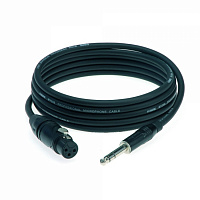 KLOTZ M1FS1B0500 готовый микрофонный кабель MY206, длина 5м, XLR/F Neutrik, металл - стерео Jack Neutrik, металл