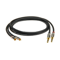 KLOTZ ALPP009 инсертный кабель 2 RCA папа х 2 Jack mono, позолоченные контакты, кабель AC106, чёрный, длина 0,9 м