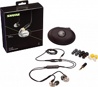 SHURE SE425-V+UNI-EFS внутриканальные наушники с двумя арматурными драйверами, цвет серебрянный. Кабель TRRS 3.5 мм